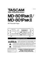 Tascam MD-801-P-Mk2-801-R-Mk2 - Owners Manual